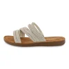 Slide Sandals | Flat Sandals>Cushionaire Anabel Rhinestone Sandal SilverSparkle