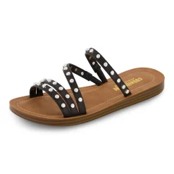 Slide Sandals | Flat Sandals>Cushionaire Andrea Studded Sandal