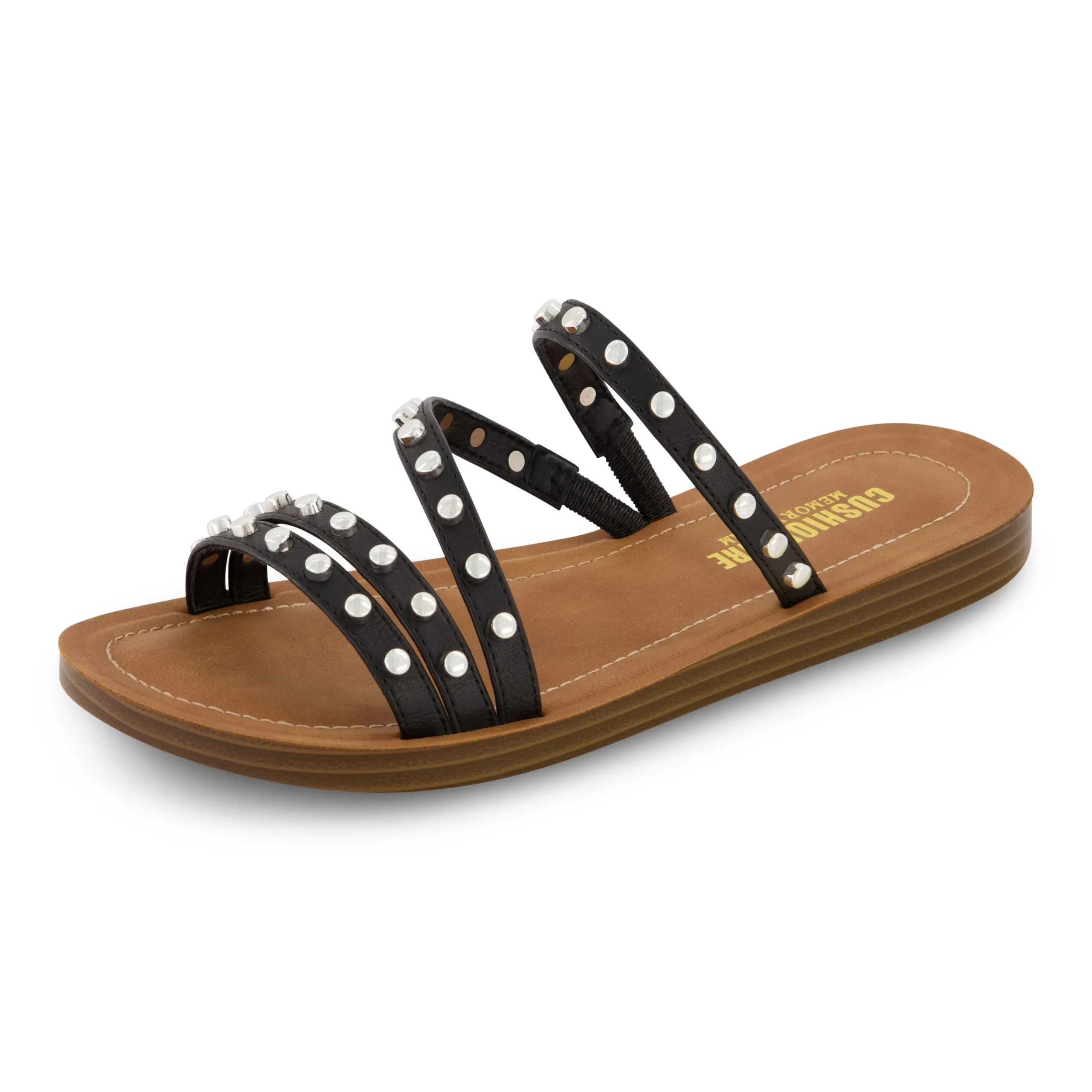 Slide Sandals | Flat Sandals>Cushionaire Andrea Studded Sandal
