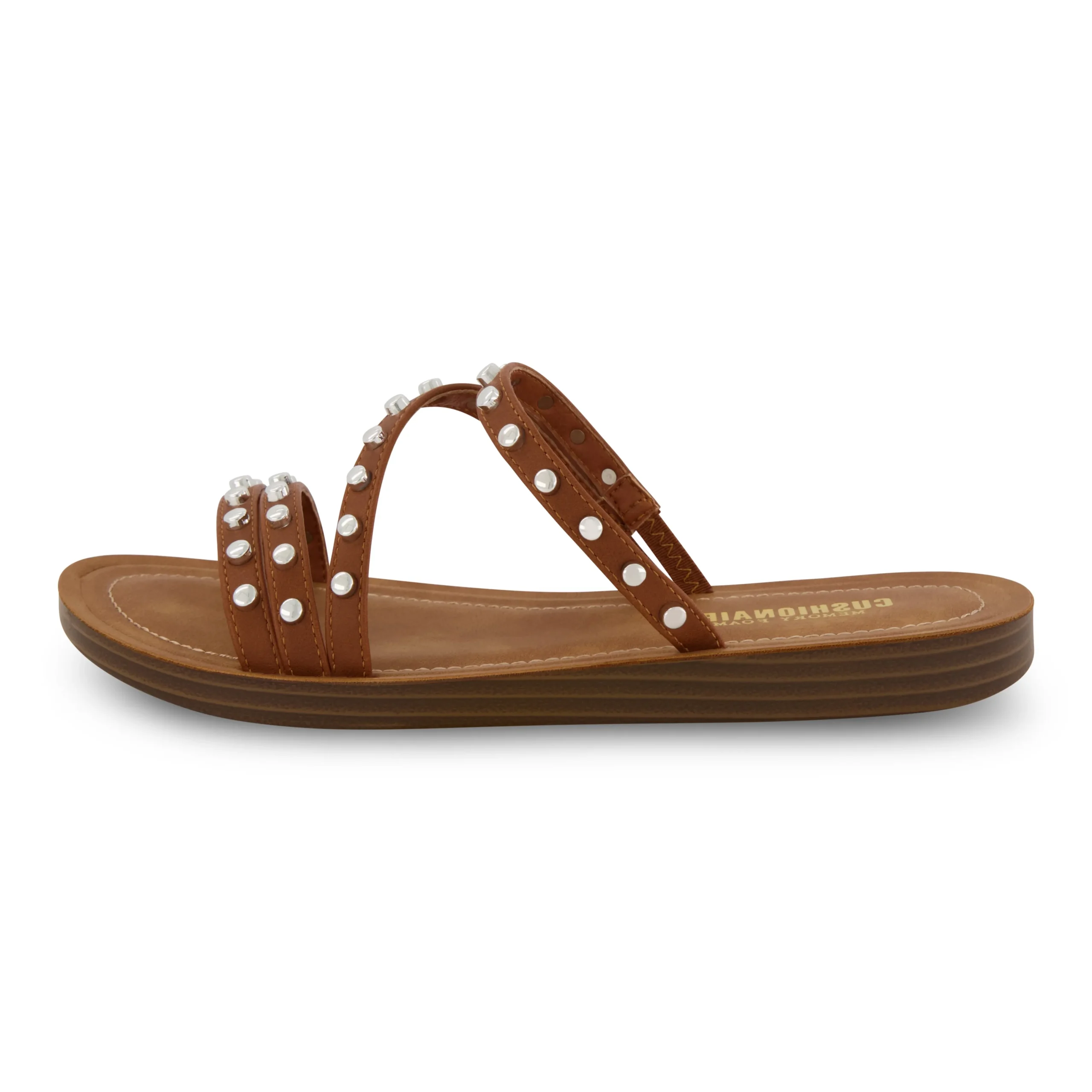 Slide Sandals | Flat Sandals>Cushionaire Andrea Studded Sandal