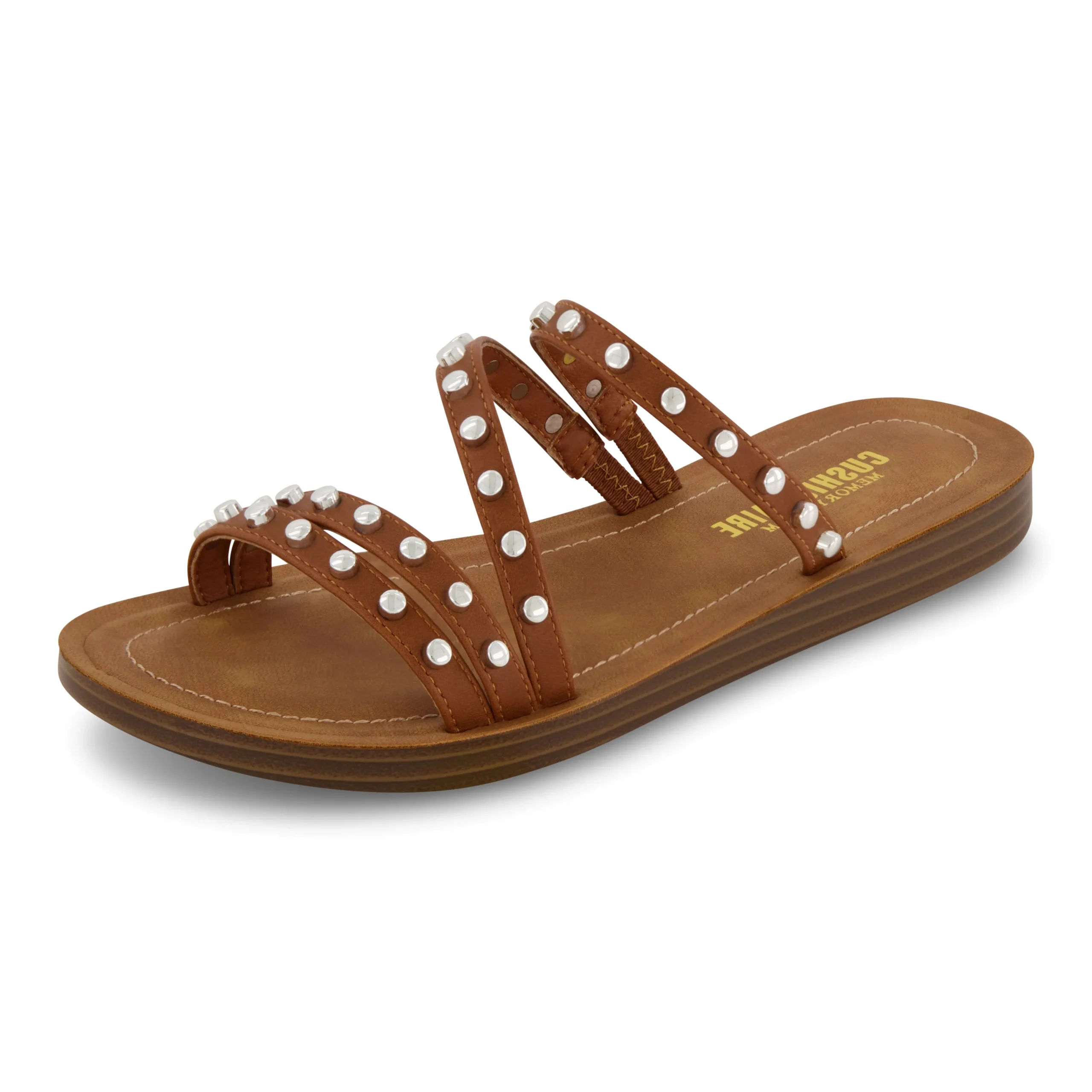 Slide Sandals | Flat Sandals>Cushionaire Andrea Studded Sandal