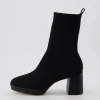 Platforms | Dress Boots>Cushionaire Bancroft Stretch Knit Heeled Boot