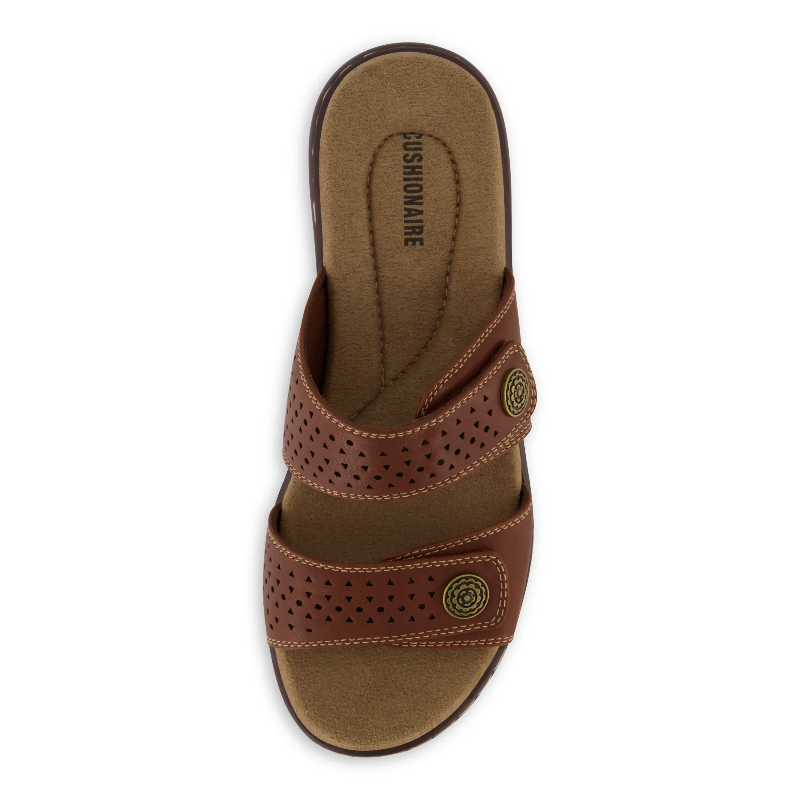 Comfort Sandals | Slide Sandals>Cushionaire Betsy Two Band Comfort Sandal