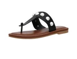 Flat Sandals>Cushionaire Cindy Studded Thong Sandal