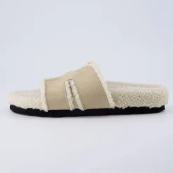 Slide Sandals | Footbed Sandals>Cushionaire Cuddle Shearling Footbed Sandal