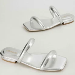 Slide Sandals | Flat Sandals>Cushionaire Dazzle Two Band Slide Sandal