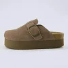 Clogs & Mules>Cushionaire Granola 2 Suede Platform Clog
