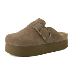 Clogs & Mules>Cushionaire Granola 2 Suede Platform Clog