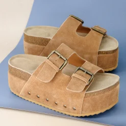 Slide Sandals | Platform Sandals>Cushionaire Guru Platform Sandal