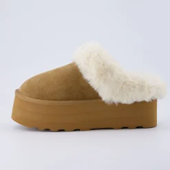 Slippers | Clogs & Mules>Cushionaire Husky Suede Cozy Platform Mule