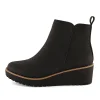 Booties>Cushionaire Ilena Slip-on Wedge Bootie