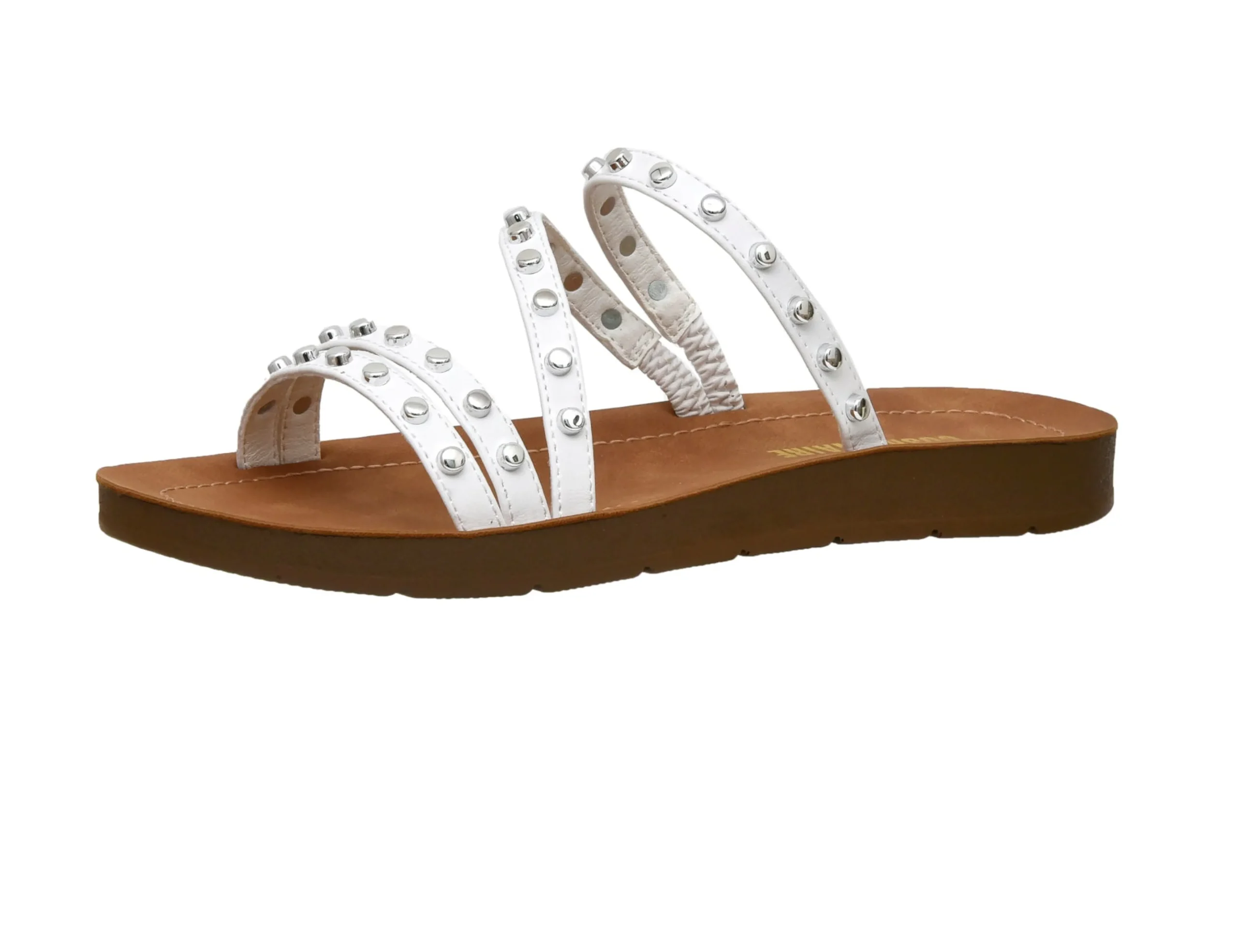 Slide Sandals | Flat Sandals>Cushionaire Ingrid Studded Sandal