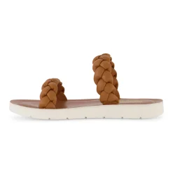 Slide Sandals | Flat Sandals>Cushionaire Isla Braided Two Band Sandal