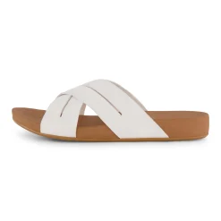 Slide Sandals | Flat Sandals>Cushionaire Jackie Cross Band Footbed Sandal