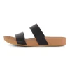Slide Sandals | Flat Sandals>Cushionaire Josie Two Band Footbed Sandal