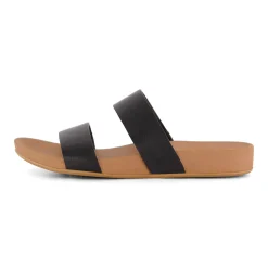 Slide Sandals | Flat Sandals>Cushionaire Josie Two Band Footbed Sandal