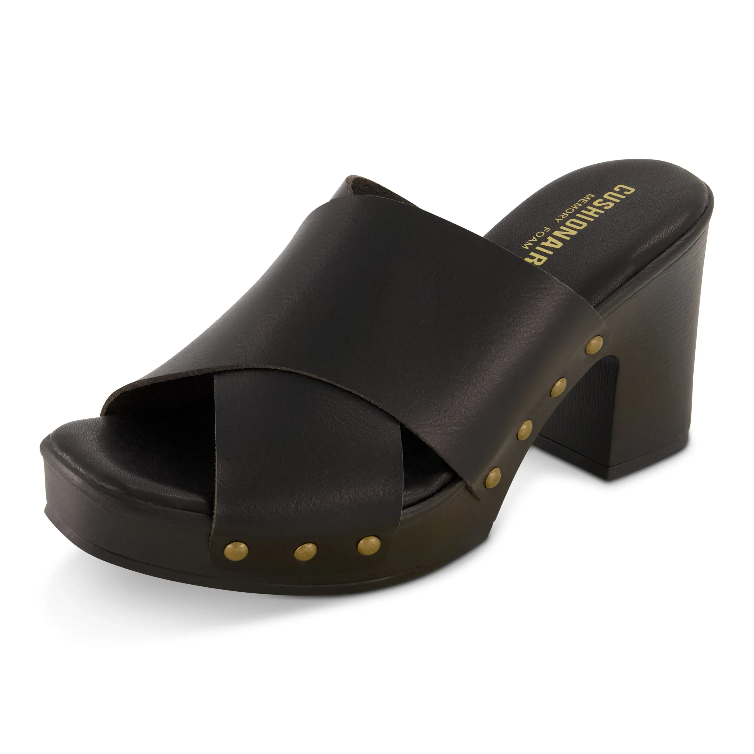 Clogs & Mules>Cushionaire Kamari Studded Cross Band Clog