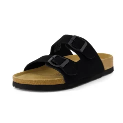 Slide Sandals | Footbed Sandals>Cushionaire Lane Cork Footbed Sandal Suedes