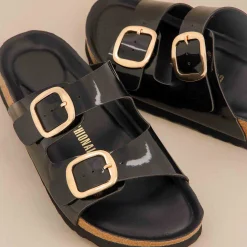 Slide Sandals | Footbed Sandals>Cushionaire Lang Cork Footbed Sandal