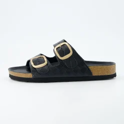 Slide Sandals | Footbed Sandals>Cushionaire Lang Woven Cork Footbed Sandal