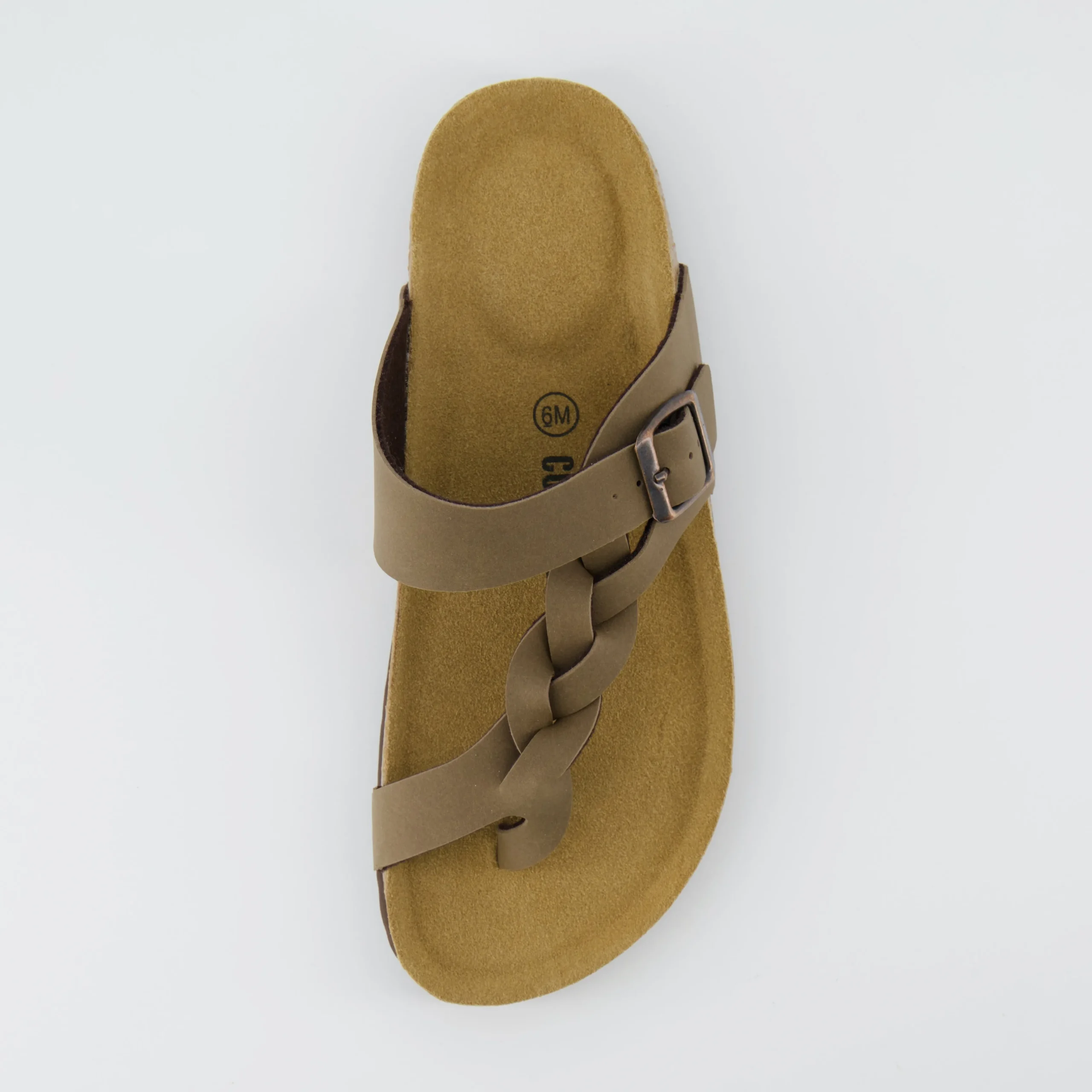 Footbed Sandals>Cushionaire Libby Cork Footbed Thong Sandal
