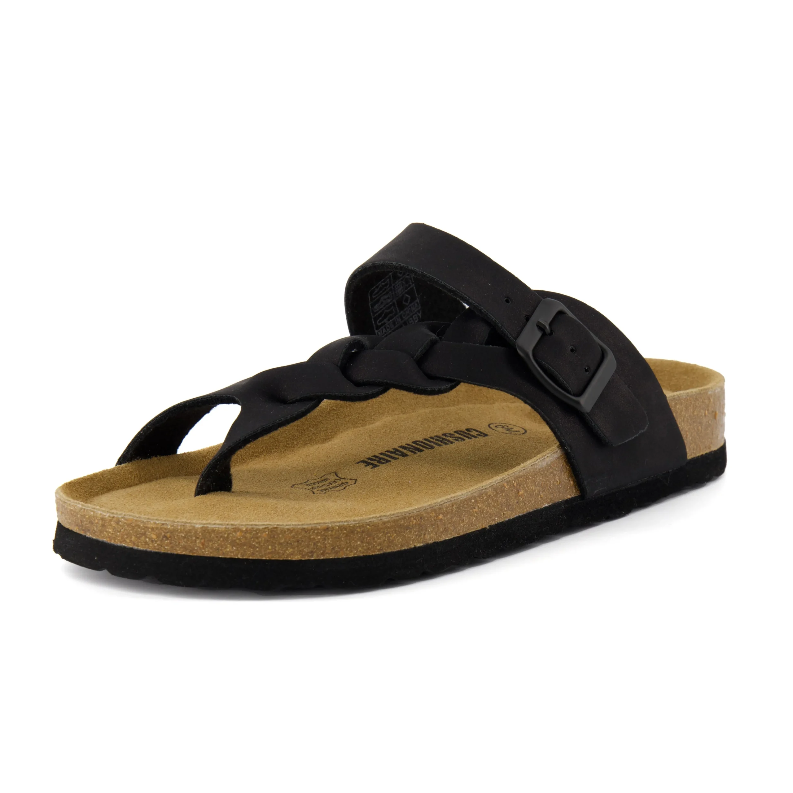Footbed Sandals>Cushionaire Libby Cork Footbed Thong Sandal