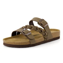 Slide Sandals | Footbed Sandals>Cushionaire Lizzy Cork Footbed Sandal