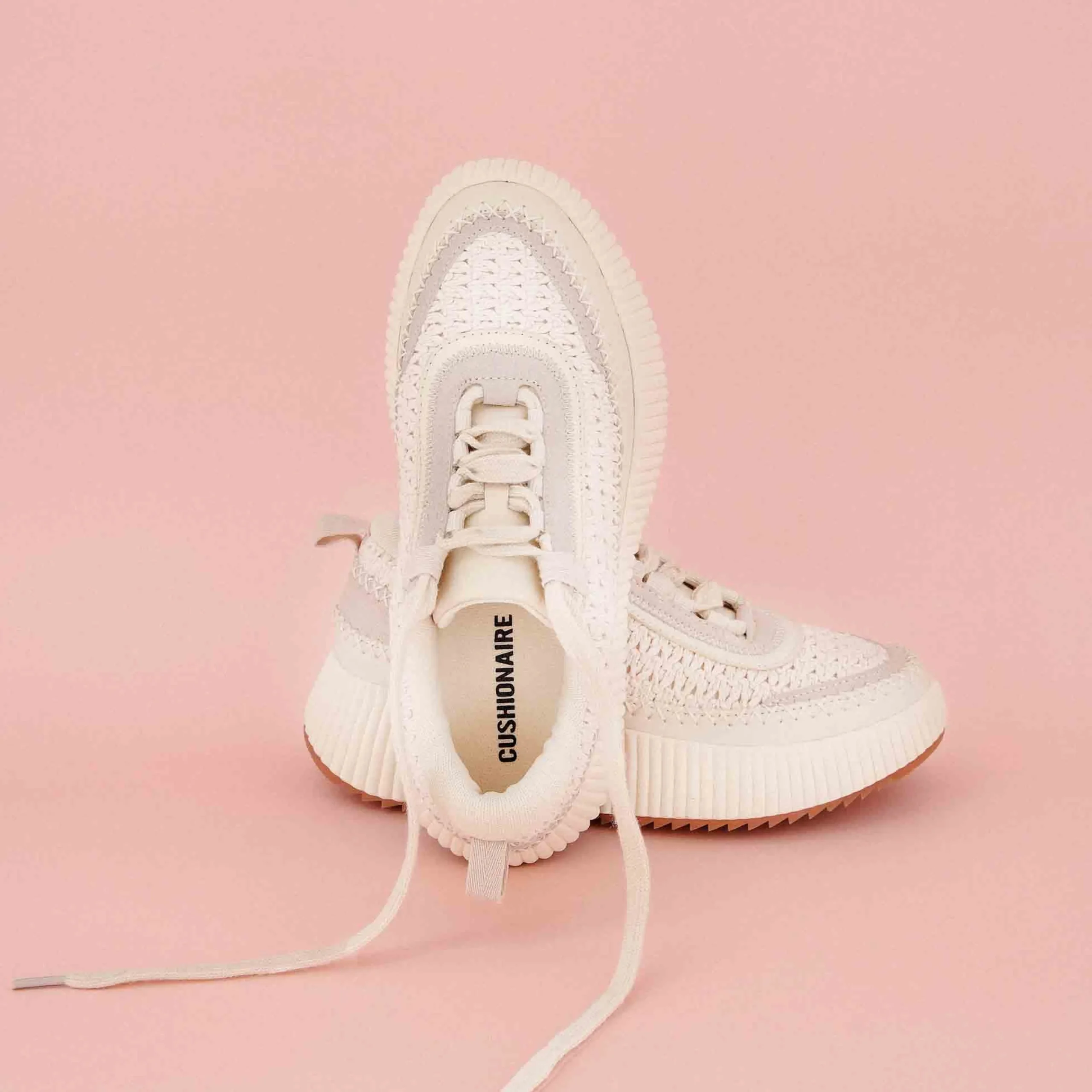 Fashion Sneakers | Sneakers>Cushionaire Loop Woven Platform Sneaker Beige