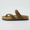 Slide Sandals | Footbed Sandals>Cushionaire Luna Cork Footbed Sandal Suedes