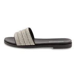 Flat Sandals | Slide Sandals>Cushionaire Millie Rhinestone Slide Sandal