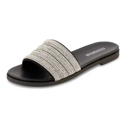 Flat Sandals | Slide Sandals>Cushionaire Millie Rhinestone Slide Sandal