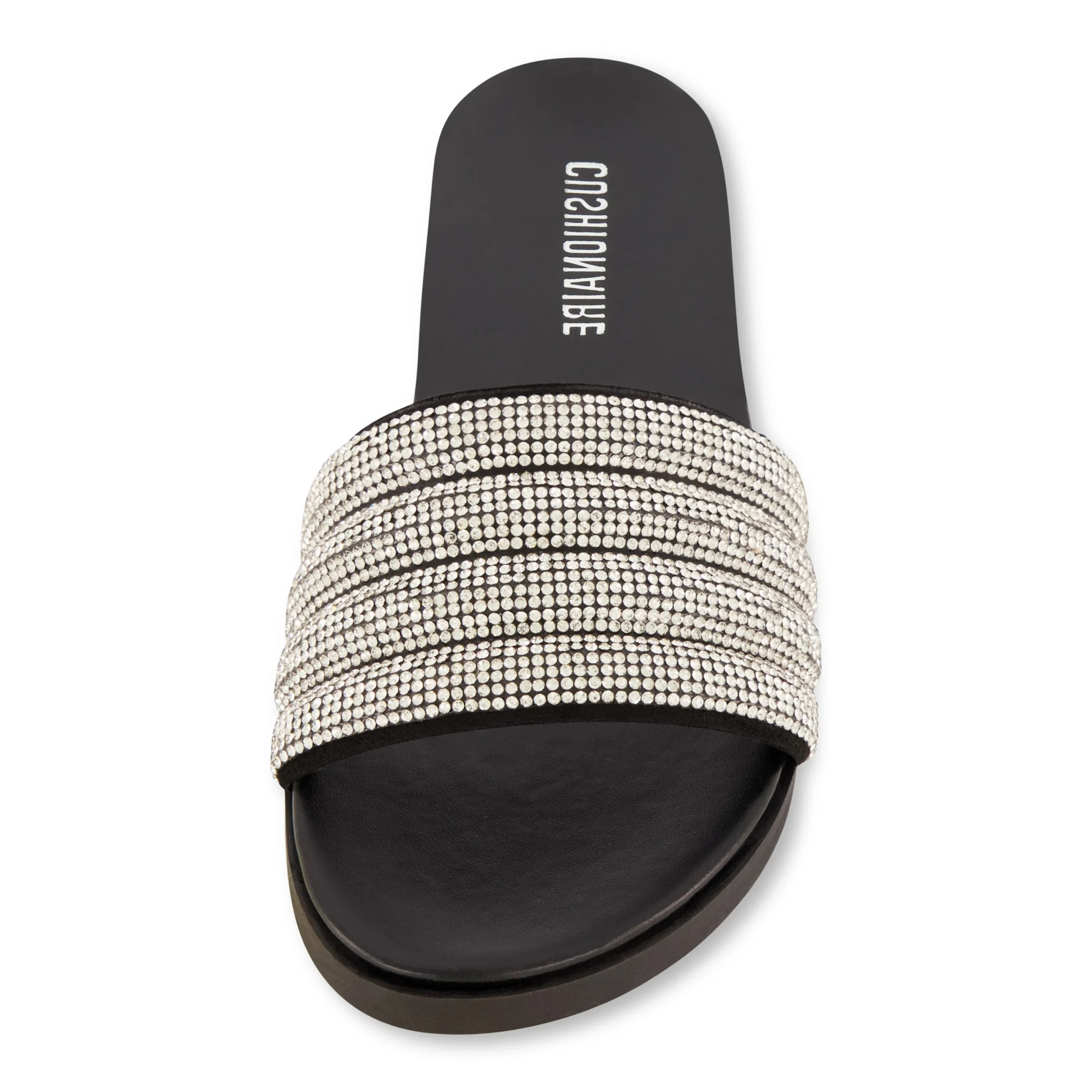 Flat Sandals | Slide Sandals>Cushionaire Millie Rhinestone Slide Sandal