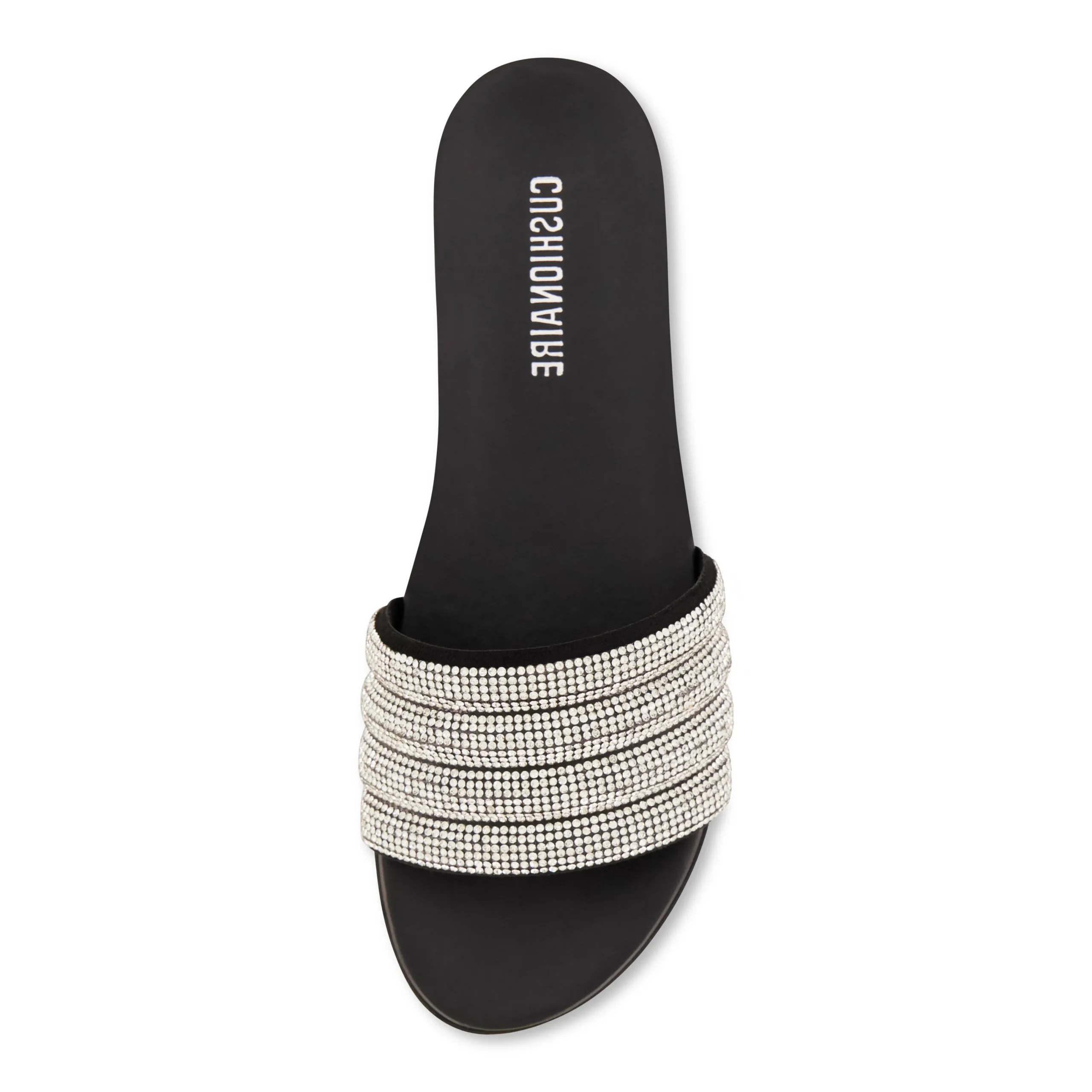 Flat Sandals | Slide Sandals>Cushionaire Millie Rhinestone Slide Sandal