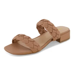 Flat Sandals | Dress Sandals>Cushionaire Nan Braided Two Band Dress Sandal