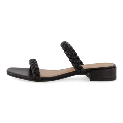 Flat Sandals | Dress Sandals>Cushionaire Neptune Braided Two Band Block Heel Sandal