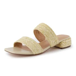Dress Sandals | Dress Sandals>Cushionaire Niki Raffia Block Heel Sandals Natural