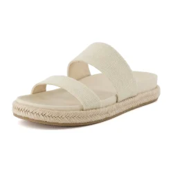 Slide Sandals | Flat Sandals>Cushionaire Niles Espadrille Footbed al Sand