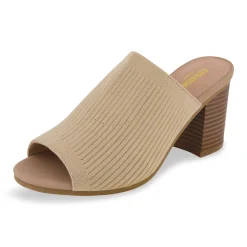 Clogs & Mules | Dress Sandals>Cushionaire Nima Knit Heeled Mule