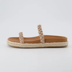 Slide Sandals | Flat Sandals>Cushionaire Nutmeg Espadrille Footbed Sandal