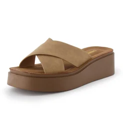 Slide Sandals | Platform Sandals>Cushionaire Pepe Crossband Platform Sandals