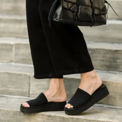 Slide Sandals | Platform Sandals>Cushionaire Pim Knit Platform Sandal