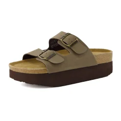 Platform Sandals | Footbed Sandals>Cushionaire Plane Platform Footbed Sandal