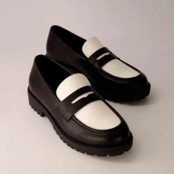 Loafers | Casuals>Cushionaire Reggio Contrast Slip On Loafer Black/White