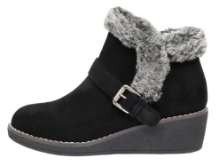 Cozy Boots | Booties>Cushionaire Rhodes Cozy Wedge Bootie