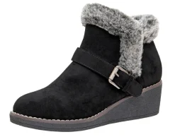 Cozy Boots | Booties>Cushionaire Rhodes Cozy Wedge Bootie