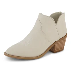 Booties>Cushionaire Rodeo Western Stacked Heel Bootie
