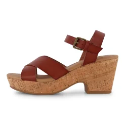 Clogs & Mules | Dress Sandals>Cushionaire Rosie Cork Wedge Sandal