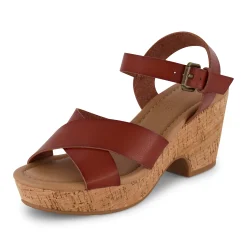 Clogs & Mules | Dress Sandals>Cushionaire Rosie Cork Wedge Sandal