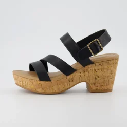 Platform Sandals | Dress Sandals>Cushionaire Russ Cork Heeled Sandal