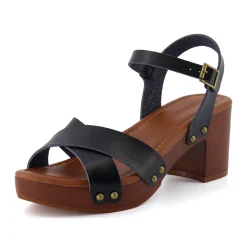 Platform Sandals | Dress Sandals>Cushionaire Slate Faux Wood Sandals